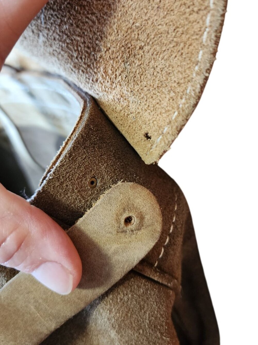 Suede Sundance mailbag vintage leather satchel unisex large bag with two handles - Picture 6 of 11